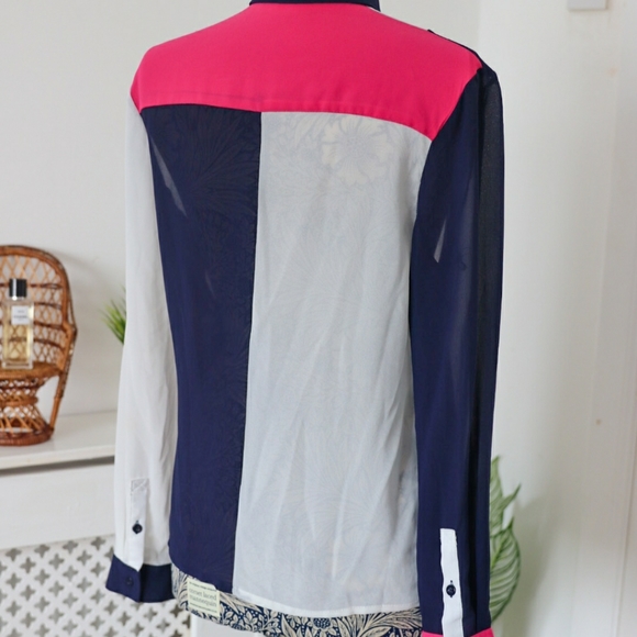 Shein Colourblock Blouse Shirt Size L - Picture 5 of 6